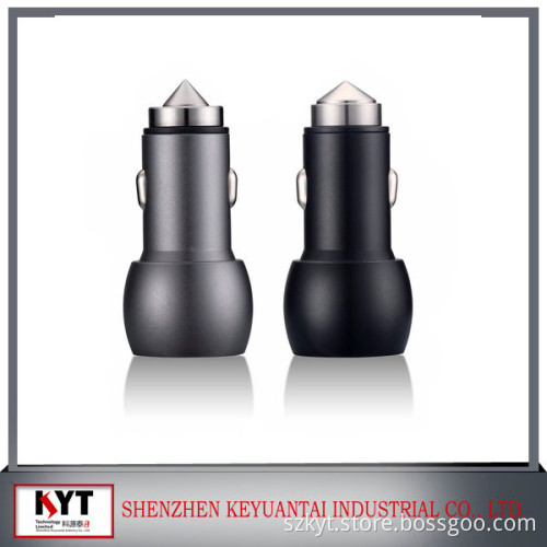 5V 3.4A DUAL USB incar charger with hammer safety function
